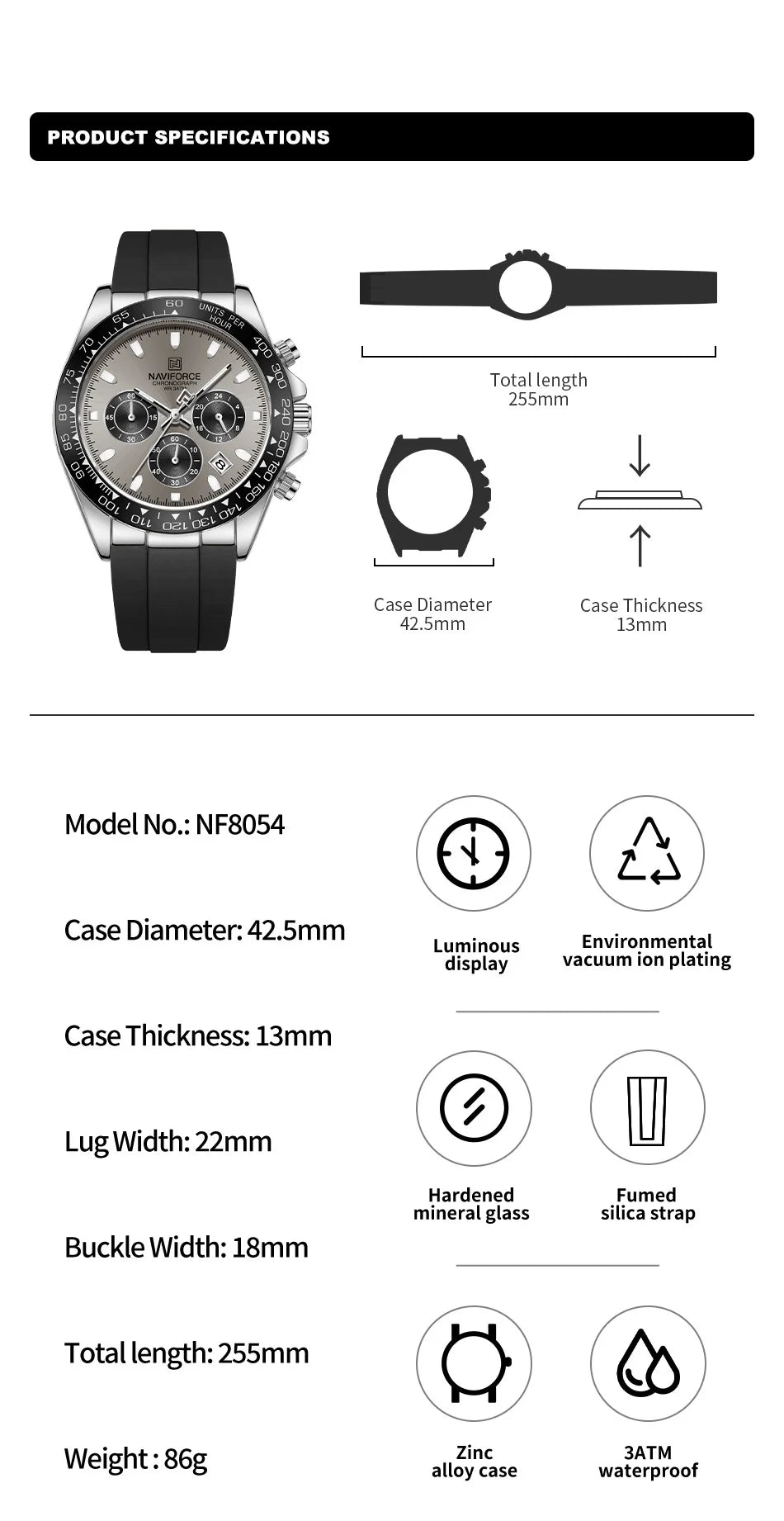 Reloj de Hombre NAVIFORCE Elegante